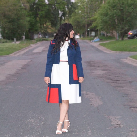 Lilli Ann Vintage Colorblock Dress and Jacket Set - Picture 5 of 8